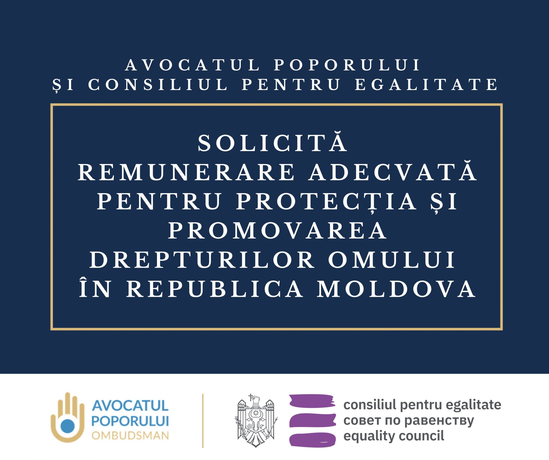 Declarație comună cu privire la remunerarea adecvată pentru protecția și promovarea drepturilor omului în Republica Moldova