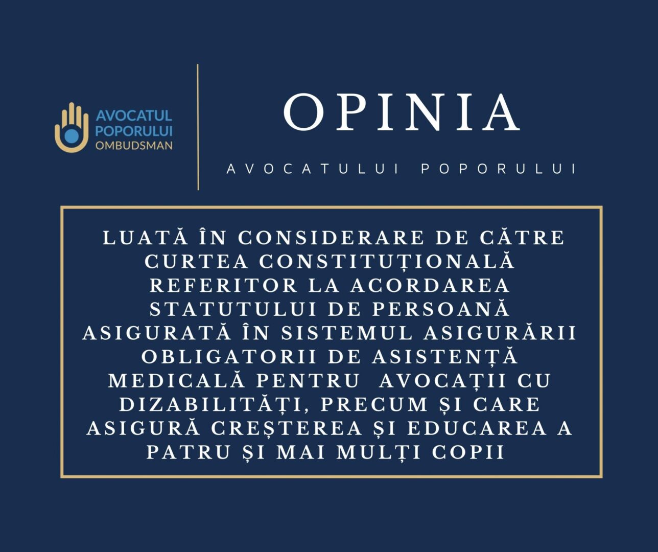 Opinia Avocatului Poporului Luat N Considerare De C Tre Curtea